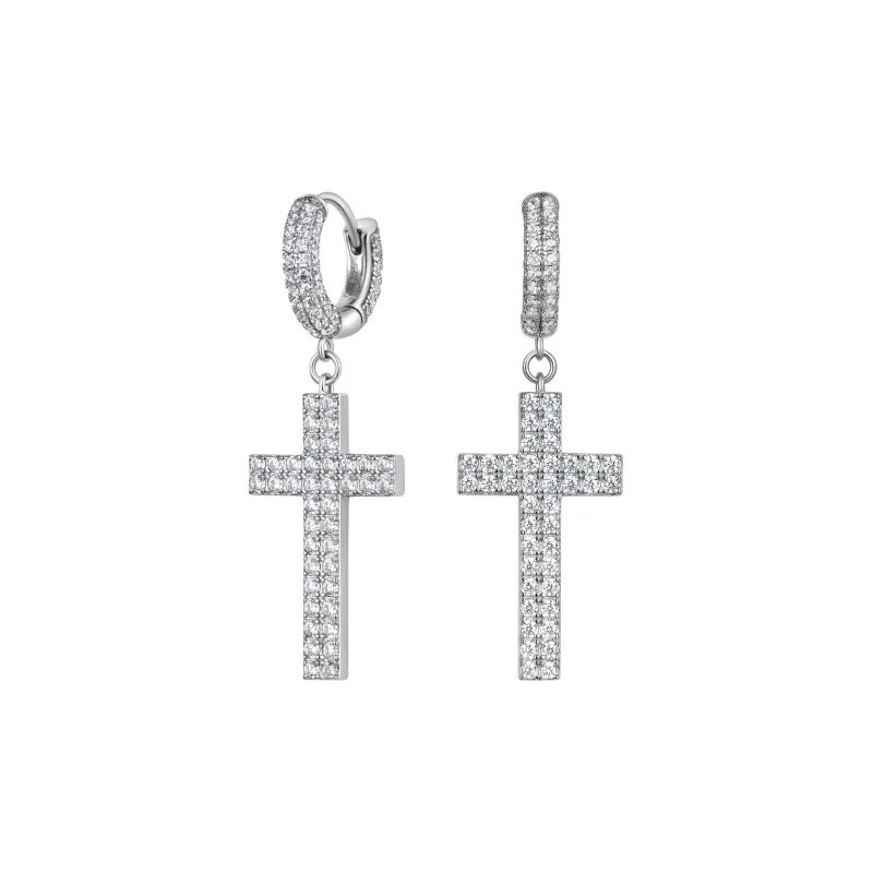 APORRO 925 Sterling Silver With Zircon Minimalist Style Versatile Hoop Earrings Unisex Gold/white Gold/black Gold-0