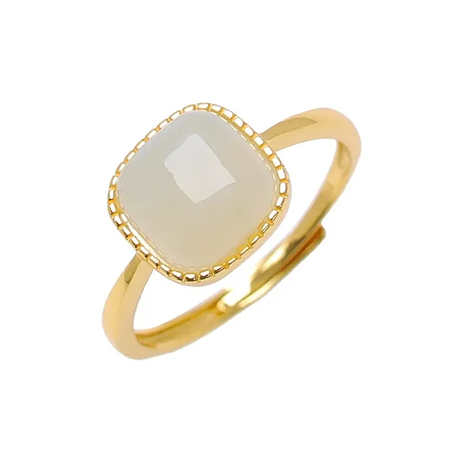 Linguanying Rings Green Jade Women's-5