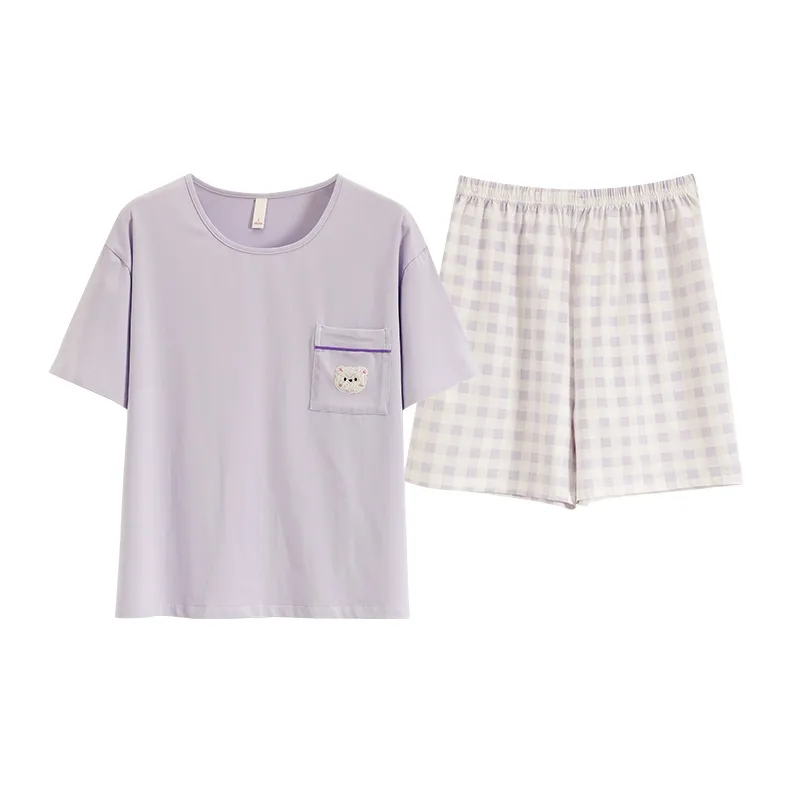 The Story Of The Flower Season Pajama Set Women's Light Purple-0