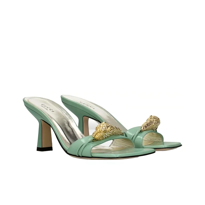 GUCCI Slide Slippers Women's Green/Turquoise-1