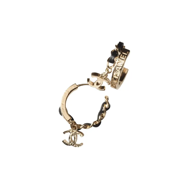 CHANEL Metal/Lambskin Earrings AB9109-0