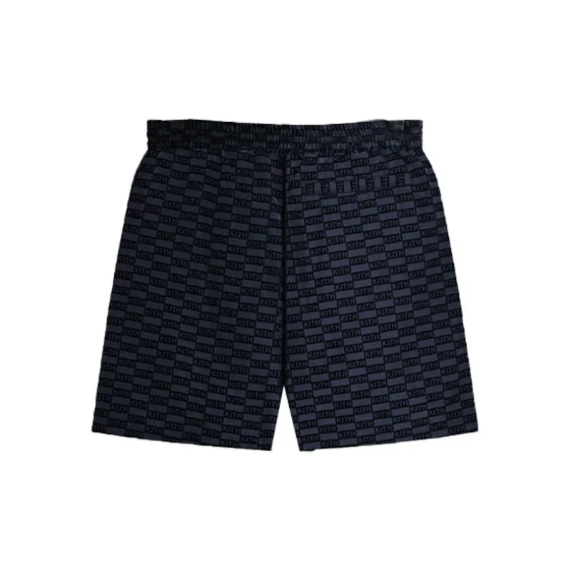 KITH Flocked Monogram Mason Short-1