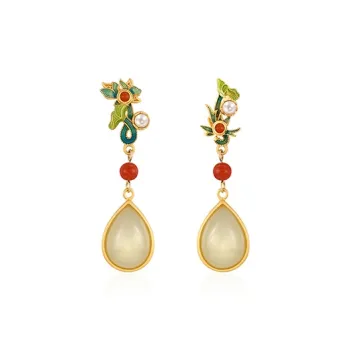 xiaoyinjiang Hetian Jade Earrings Women's