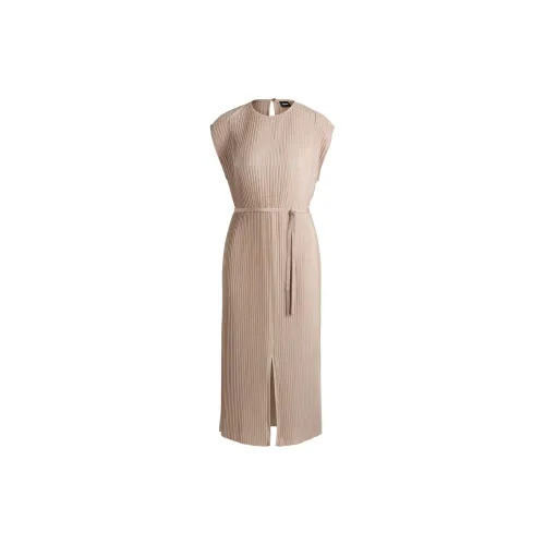 HUGO BOSS Sleeveless Dresses Women's Light Beige