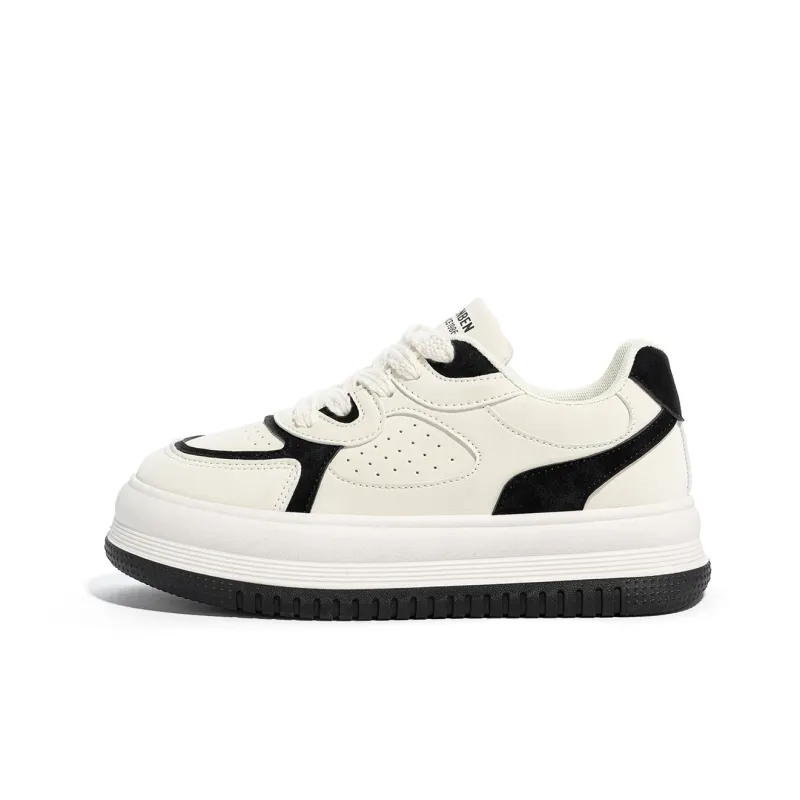Humanism 1986 Wear-Resistant Lightweight Breathable Supportive Height Increasing Low-Top Skateboard Shoes Women's-0