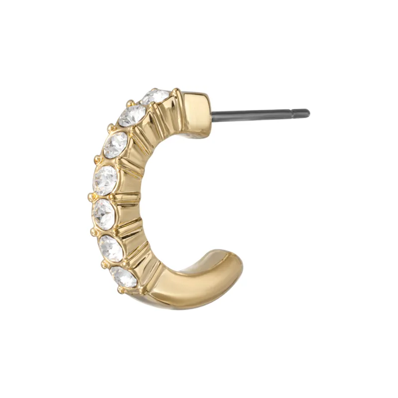 Swarovski Faux Crystal Earrings Women's Gold-2