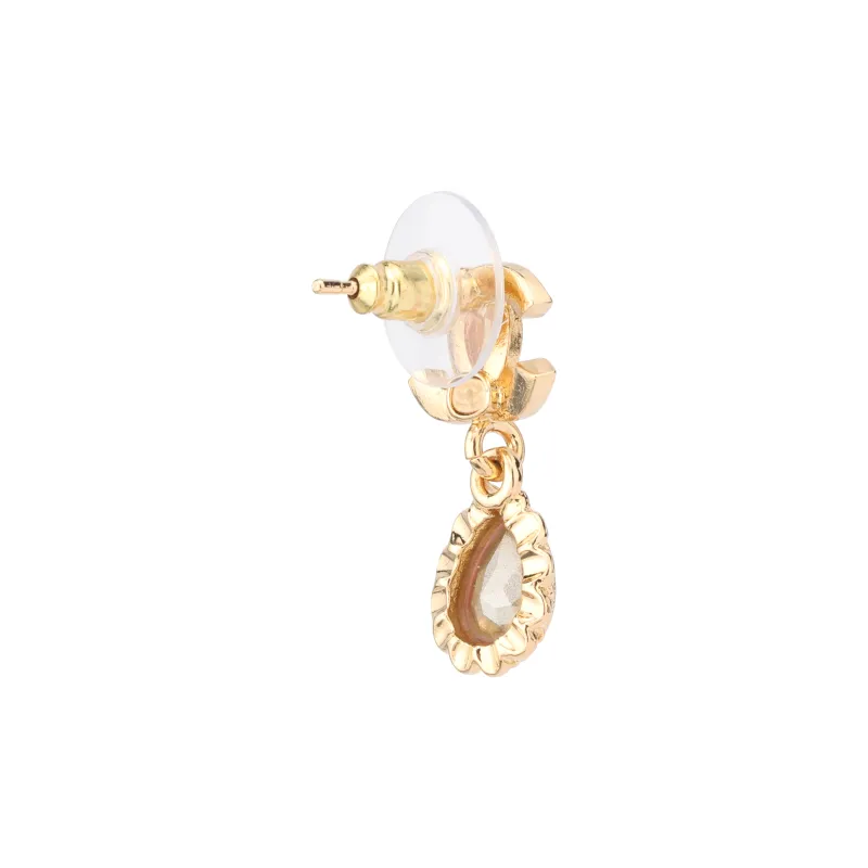 CHANEL 1986 1988 Cc Logo Drop Earrings-2