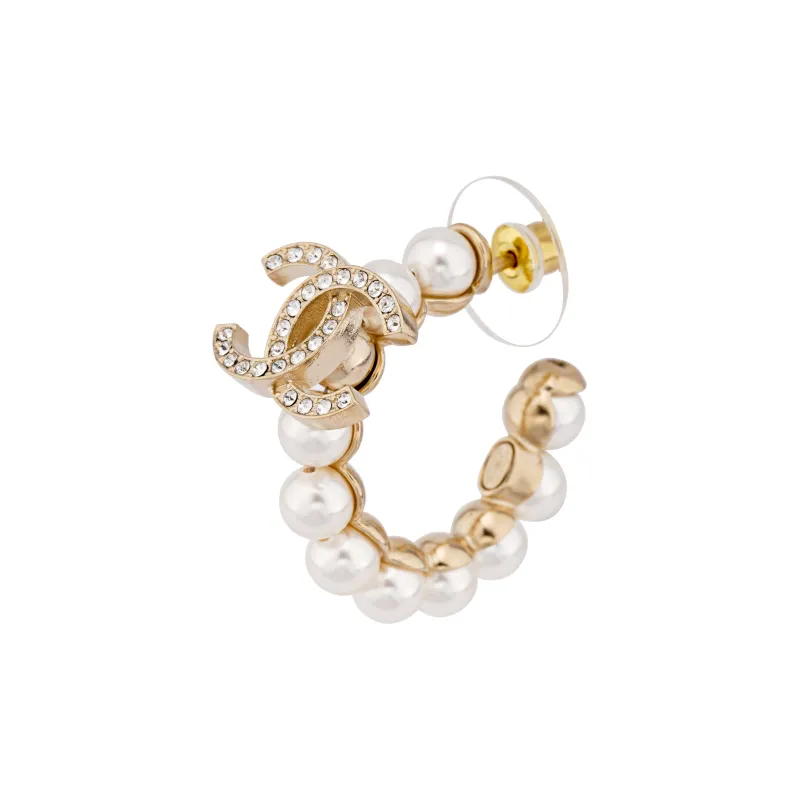 CHANEL Earrings Women's Gold-3
