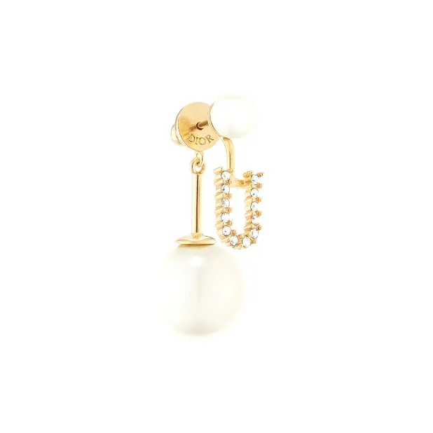 DIOR Metal Earrings Women's White-1