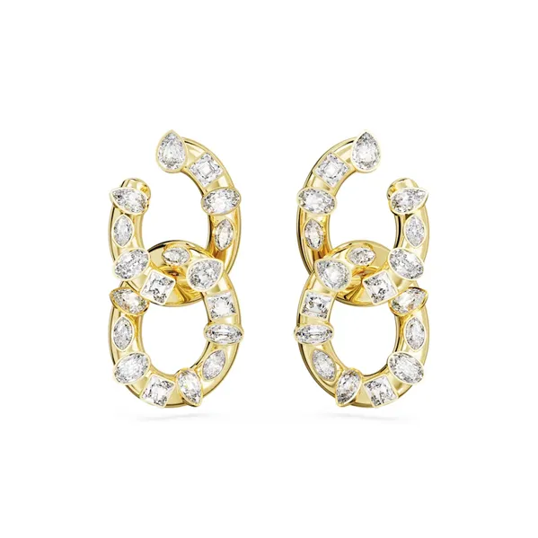 Swarovski Faux Crystal Earrings Women's Gold-0