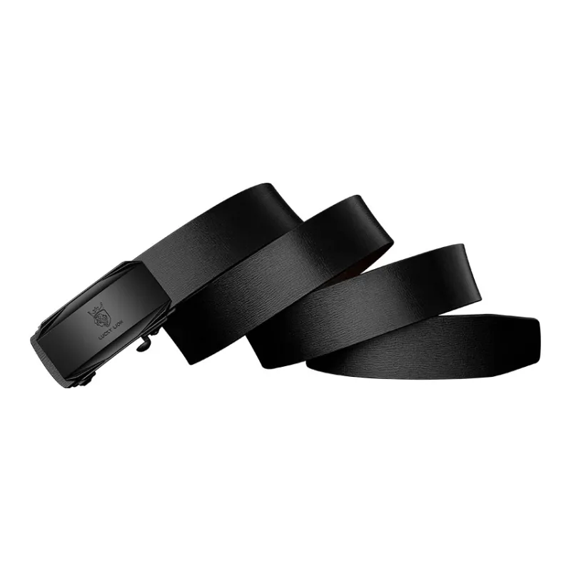 LUCKY LION Automatic Buckle Business Advanced Elegant Leather Belts Men's-9