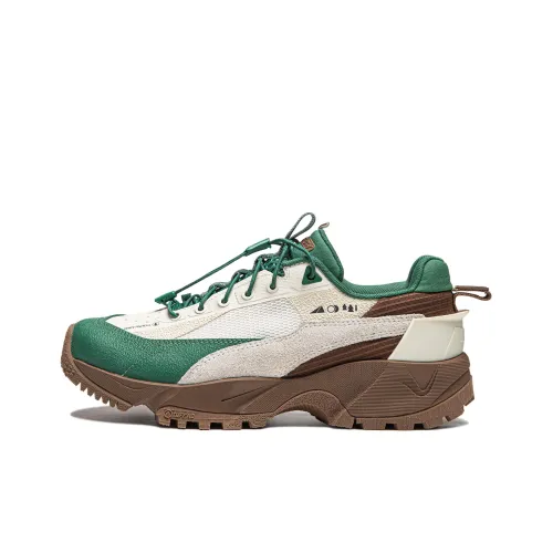 LINING Casual Shoes Women's Low-Top Off White/Pine Green/Brown