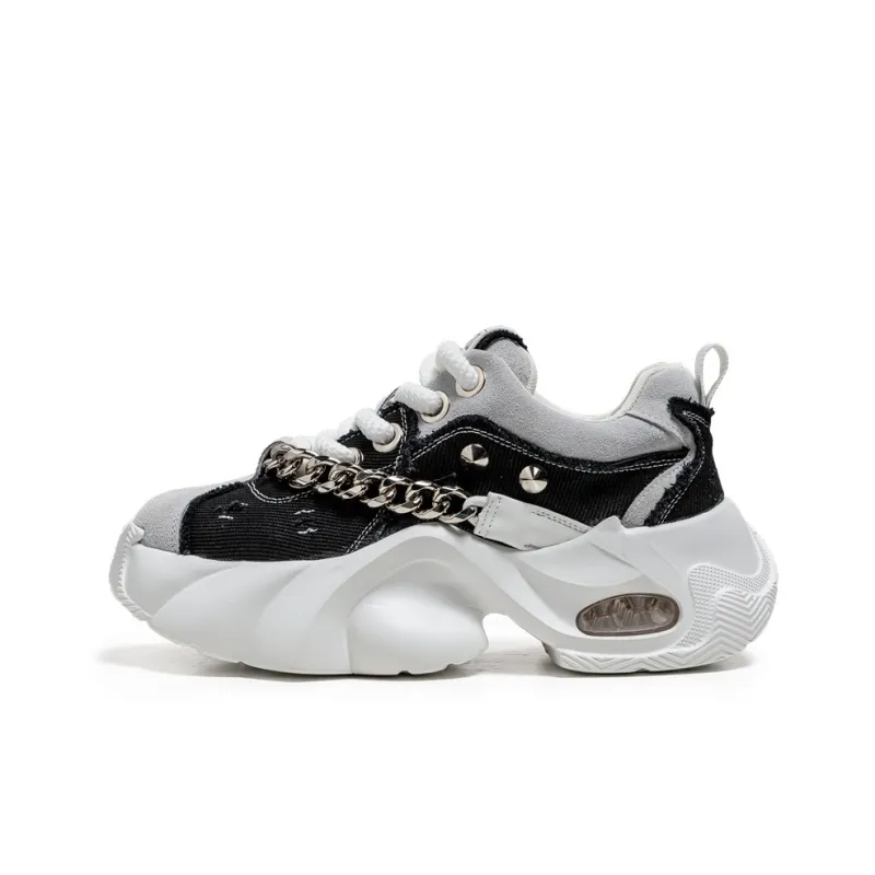 Grumpy Ram Anti-Slip Wear-Resistant Breathable Height Increasing Low-Top Chunky Sneakers Men's-0