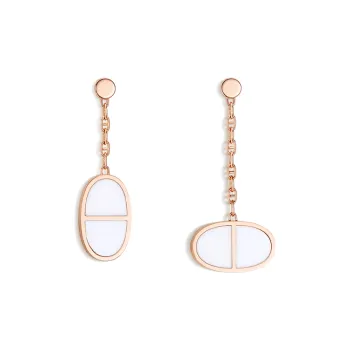 HERMES Earrings Women's Rose Gold