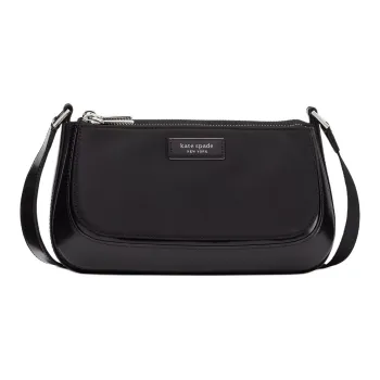 Kate Spade Sam Recycled Nylon Shoulder Bag, Crossbody Bag Medium Size Women's Black