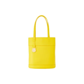 FERRAGAMO Cow Leather Tote Bag, Shopping Bag, Handbag Trumpets Women's Light Yellow