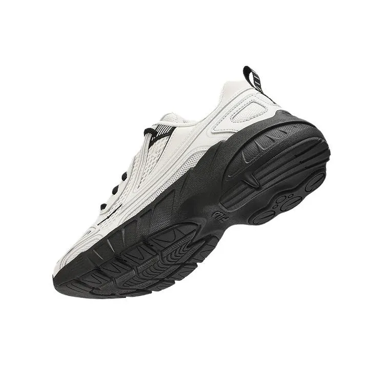 FILA FUSION CRED Leader Cushioning Anti-Slip And Wear-Resistant Low-Top Casual Running Shoes Women's Micro White Black-2