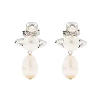 Vivienne Westwood Logo Engraved Earrings