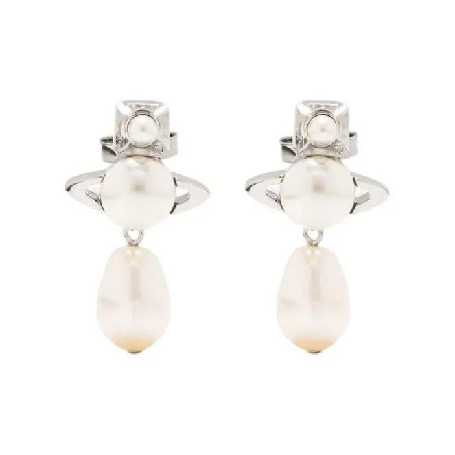 Vivienne Westwood Logo Engraved Earrings-0