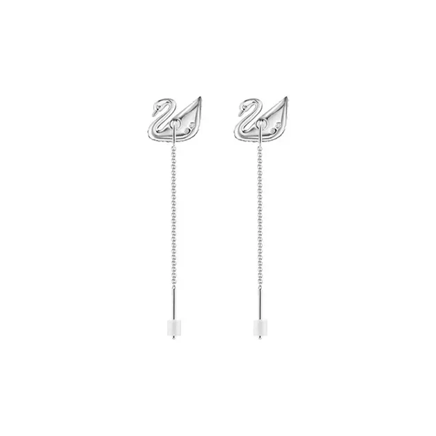 Swarovski Rhodium Plated Earrings Women's-3