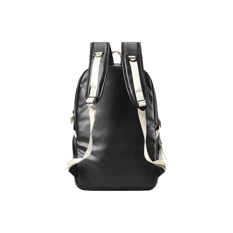 DRACONITE PU Students Backpack Regular Unisex Obsidian Black-2