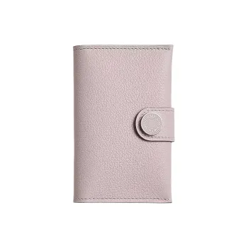 HERMES R.M.S Evercolor Calfskin Card Holder Women's Light Purple Red