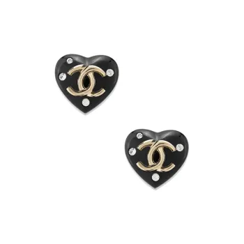 CHANEL 1986-1988 Cc Heart Earrings