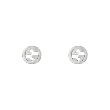 GUCCI 925 Sterling Silver Earrings Women's Silver