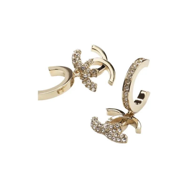 CHANEL Metal Earrings Women's Gold-1