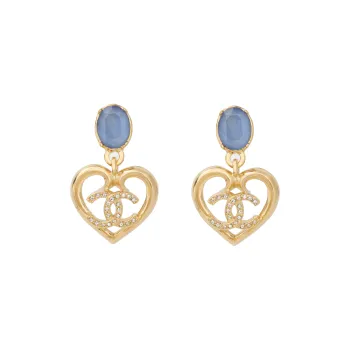 CHANEL Earrings Women's Gold