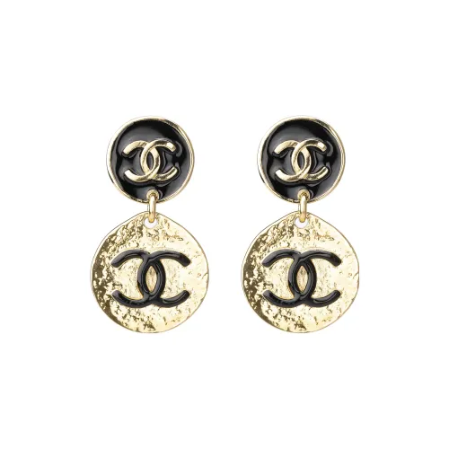 CHANEL Earrings Women's Black