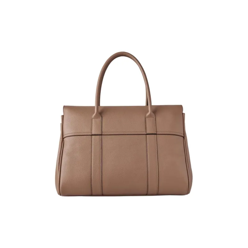 Mulberry Bayswater Grained Leather Handbag Shoulder Bag Women's Light Brown-2