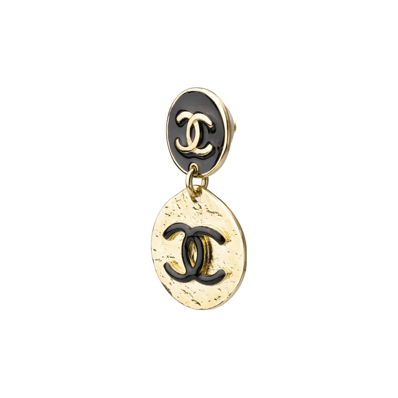CHANEL Earrings Women's Black-1