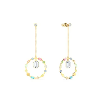 Swarovski Rainbow Swan Crystal Earrings Women's