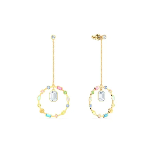Swarovski Rainbow Swan Crystal Earrings Women's