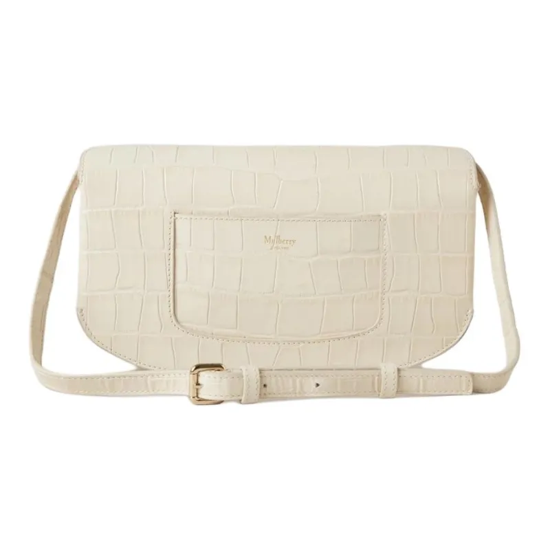 Mulberry Leather Crossbody Bag Shoulder Bag Women's Eggshell Yellow-2