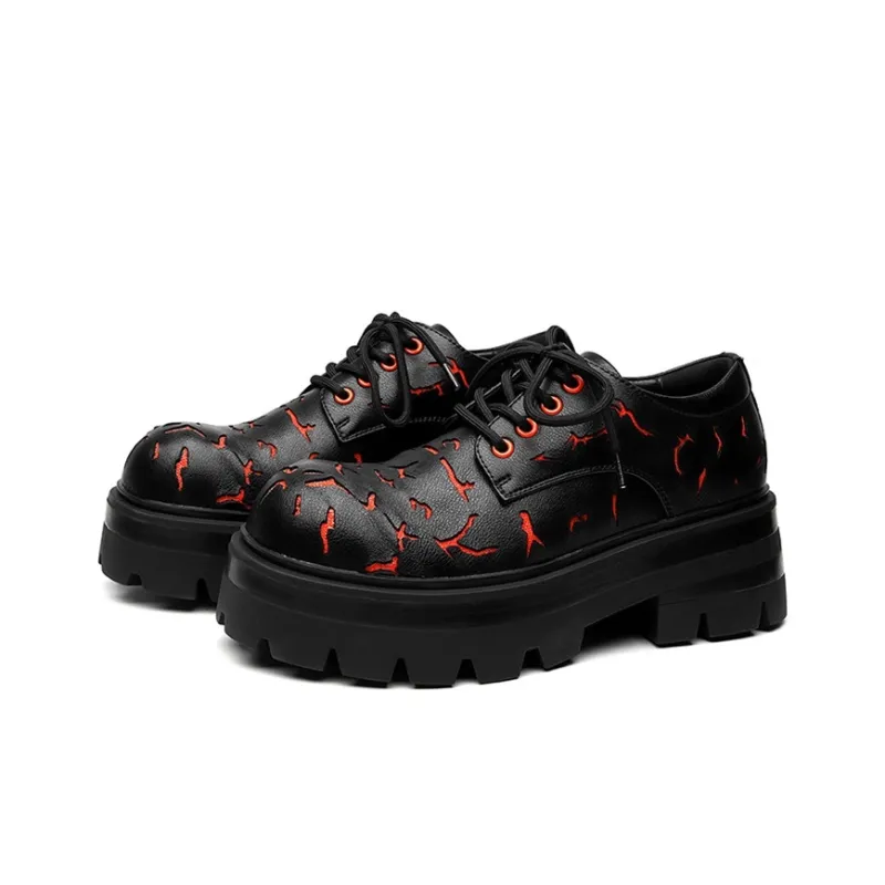 Lady's House Dress Shoes Men Low Top Black-7
