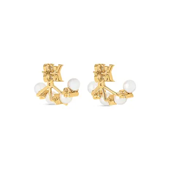 LOUIS VUITTON Minigram Pearls Earrings