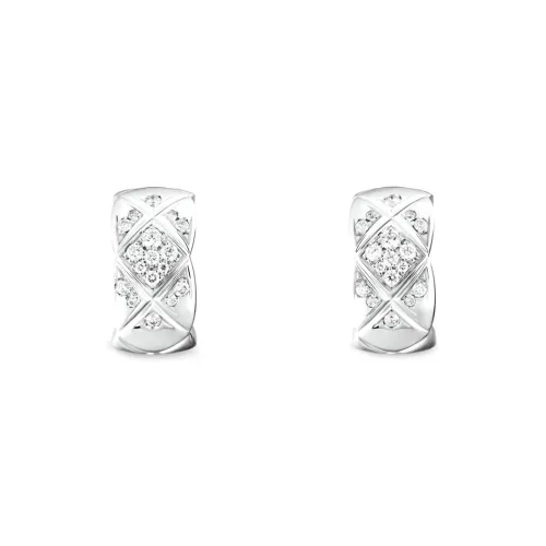 CHANEL CoCo Crush Earrings Unisex White Gold