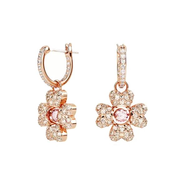 Swarovski Cubic Zirconia Earrings Women's Rose Gold-0