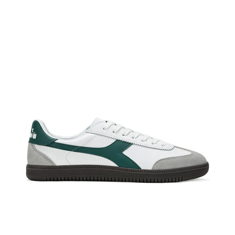 Diadora Anti Slip Wear Resistant Low Top Skateboard Shoes Unisex White Green-1