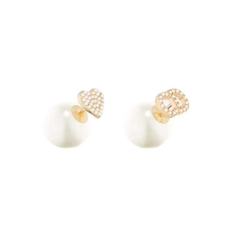 DIOR Earrings Women's Gold, White-1
