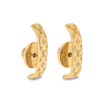 LOUIS VUITTON Metal Earrings Women's Gold