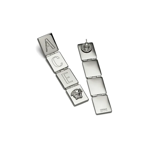 VERSACE Metal Earrings Women's Silver-1