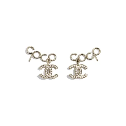 CHANEL Earrings Women's Gold