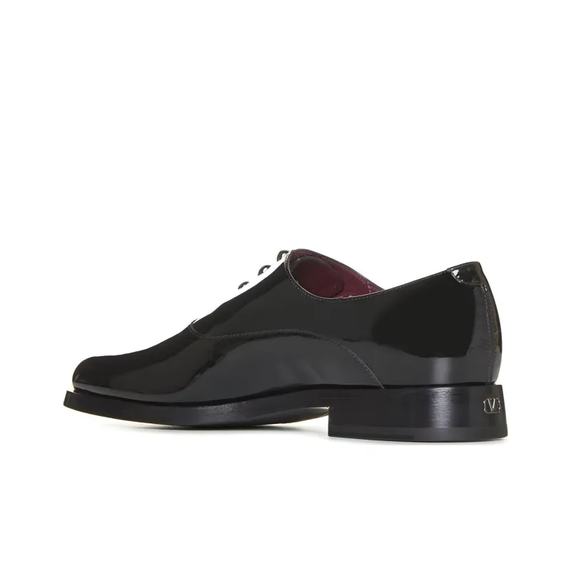 Valentino Round Toe Slip On Oxford Shoes-4