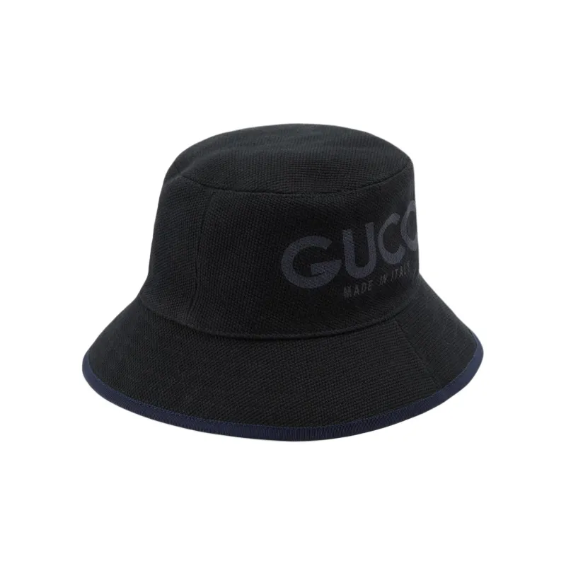 GUCCI Canvas, Cotton Bucket Hats Men's Black-1