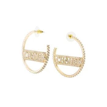 CHANEL Earrings Women's Gold