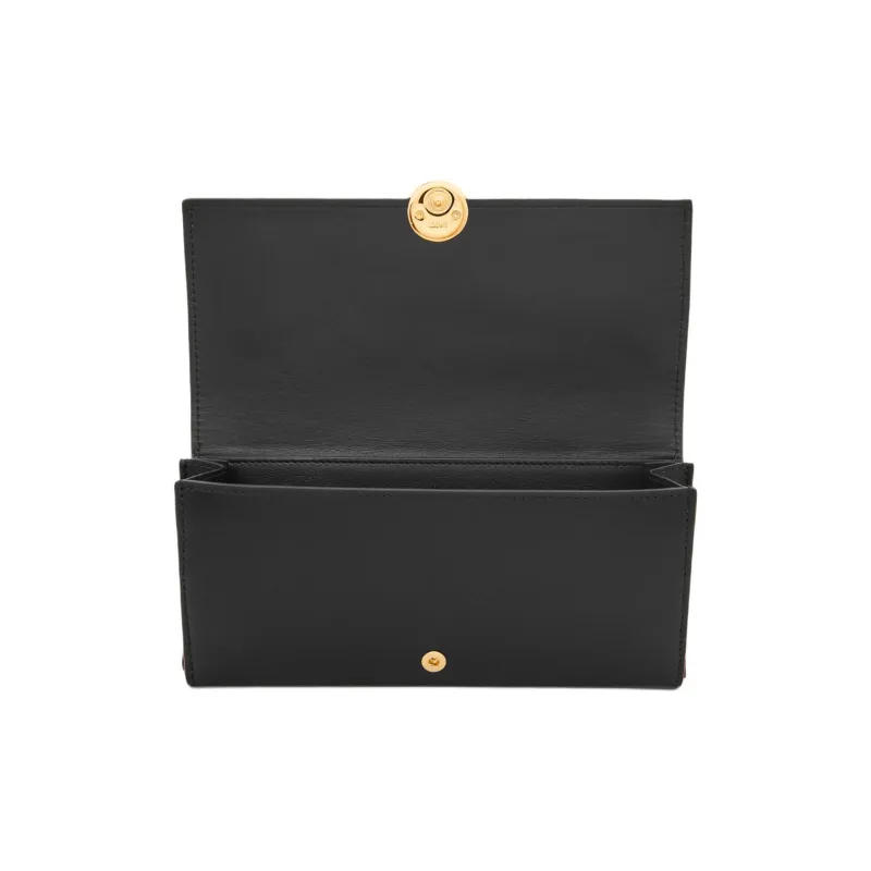 LOEWE Shiny Nappa Calfskin Wallet Unisex Black-2