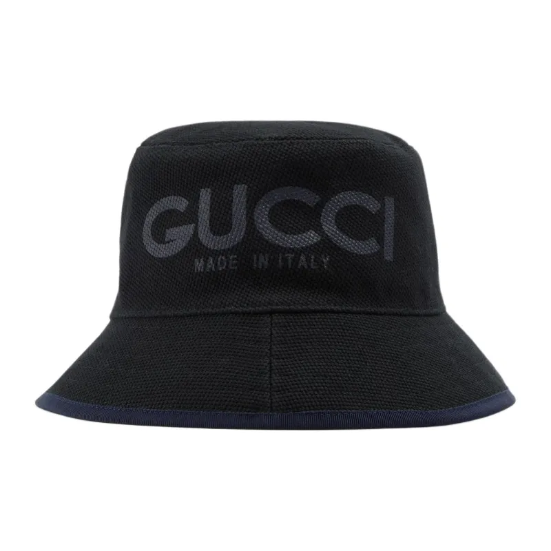 GUCCI Canvas, Cotton Bucket Hats Men's Black-0